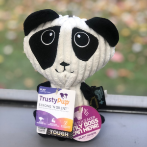 A TrustyPup Strong N Silent silent squeaking dog toy